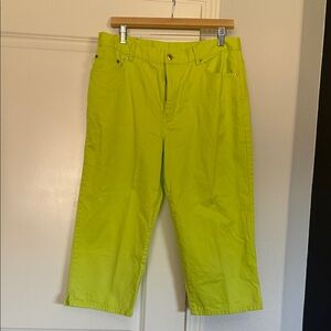 Ralph Lauren Vibrant Lime Capris